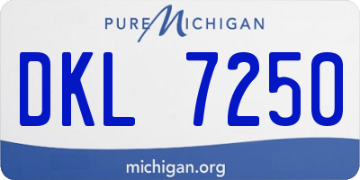 MI license plate DKL7250