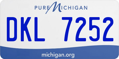 MI license plate DKL7252