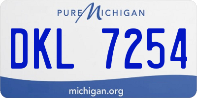 MI license plate DKL7254