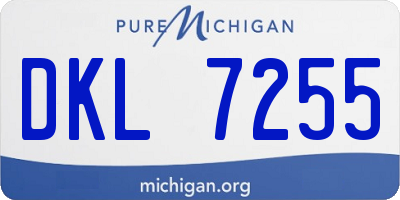 MI license plate DKL7255