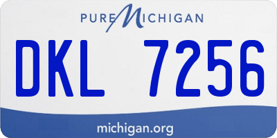 MI license plate DKL7256