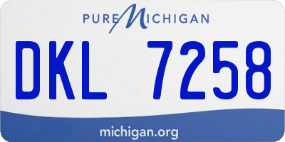MI license plate DKL7258