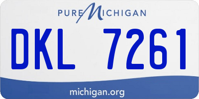 MI license plate DKL7261