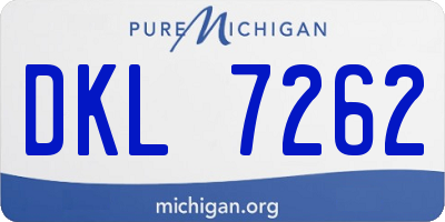 MI license plate DKL7262