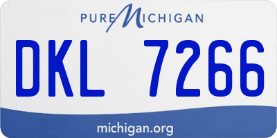 MI license plate DKL7266