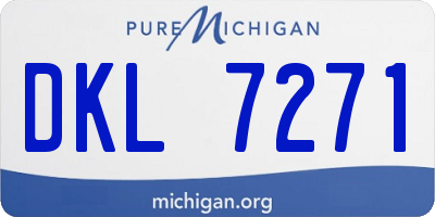 MI license plate DKL7271