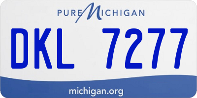 MI license plate DKL7277