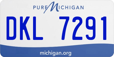 MI license plate DKL7291