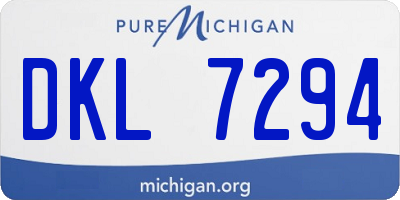 MI license plate DKL7294