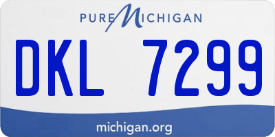 MI license plate DKL7299