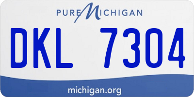 MI license plate DKL7304