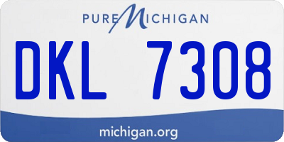 MI license plate DKL7308