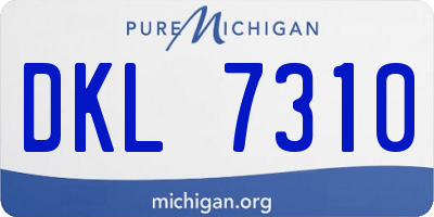 MI license plate DKL7310