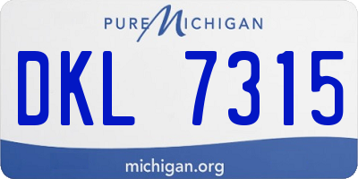 MI license plate DKL7315