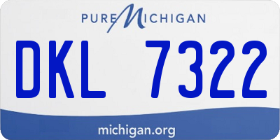 MI license plate DKL7322
