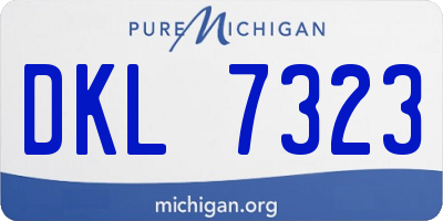 MI license plate DKL7323