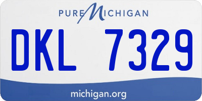 MI license plate DKL7329