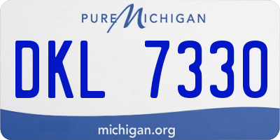 MI license plate DKL7330