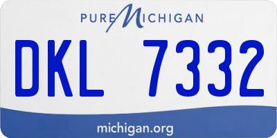 MI license plate DKL7332