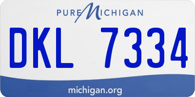 MI license plate DKL7334