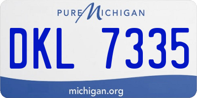 MI license plate DKL7335