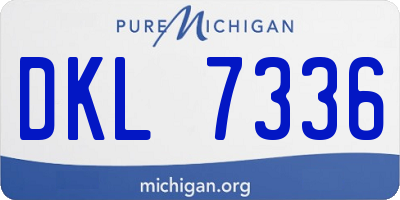 MI license plate DKL7336