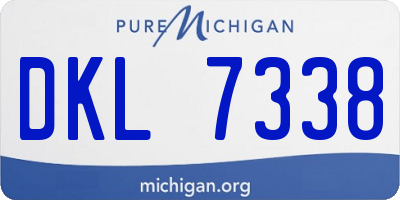 MI license plate DKL7338