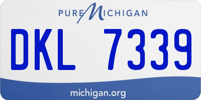 MI license plate DKL7339