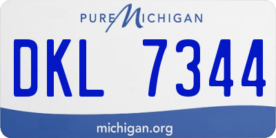 MI license plate DKL7344