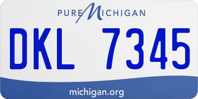 MI license plate DKL7345