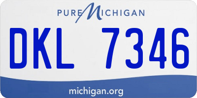 MI license plate DKL7346