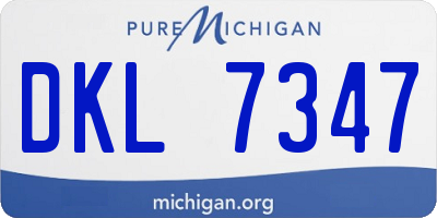 MI license plate DKL7347