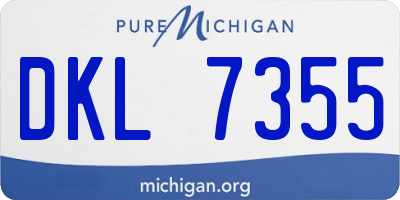 MI license plate DKL7355