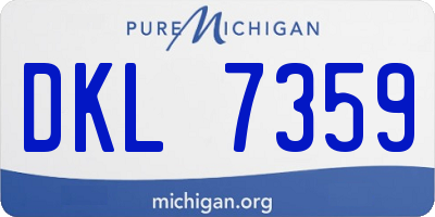 MI license plate DKL7359