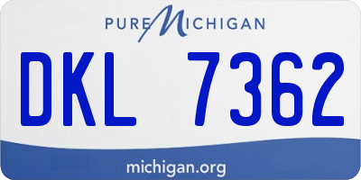 MI license plate DKL7362