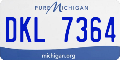 MI license plate DKL7364