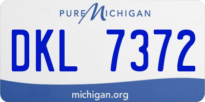 MI license plate DKL7372