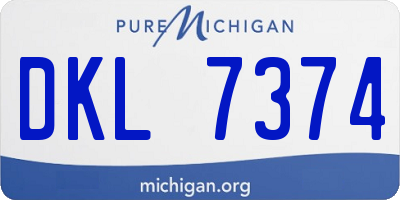 MI license plate DKL7374
