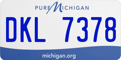 MI license plate DKL7378