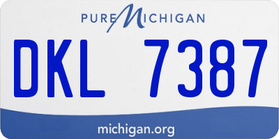 MI license plate DKL7387