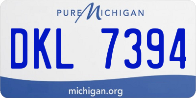 MI license plate DKL7394