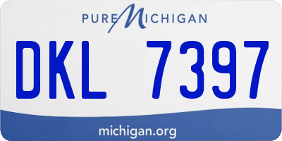 MI license plate DKL7397