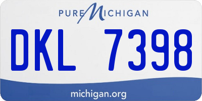 MI license plate DKL7398
