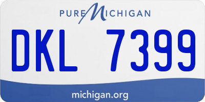 MI license plate DKL7399