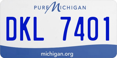 MI license plate DKL7401