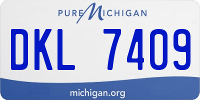 MI license plate DKL7409