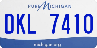 MI license plate DKL7410