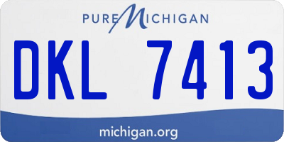 MI license plate DKL7413