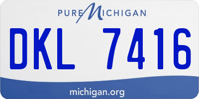 MI license plate DKL7416