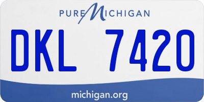 MI license plate DKL7420